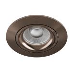 Noxion Encastré Spot Vision MR16 Inclinable Brillant Bronze | 82mm - Diamètre 69mm - IP20 - Incl. GU10 Culot