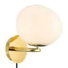 DFTP by Nordlux Shapes Applique Murale Métal et Verre Laiton | Convient pour E14