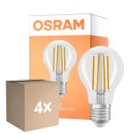 Voordeelpak 4x Osram Parathom Classic LED E27 Peer Filament Helder 6.5W 806lm - 822-827 Dim To Warm | Dimbaar - Vervangt 60W