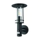 Eglo Wandlamp Lisio 1 Roestvrij Staal Zwart | IP44 - Geschikt voor 1x E27 - Bewegingssensor