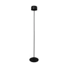 Eglo Vloerlamp Roccanova-L Solar Staal Zwart 2W 270lm - 830 Warm Wit | IP44 - Aanraak dimbaar - USB-C